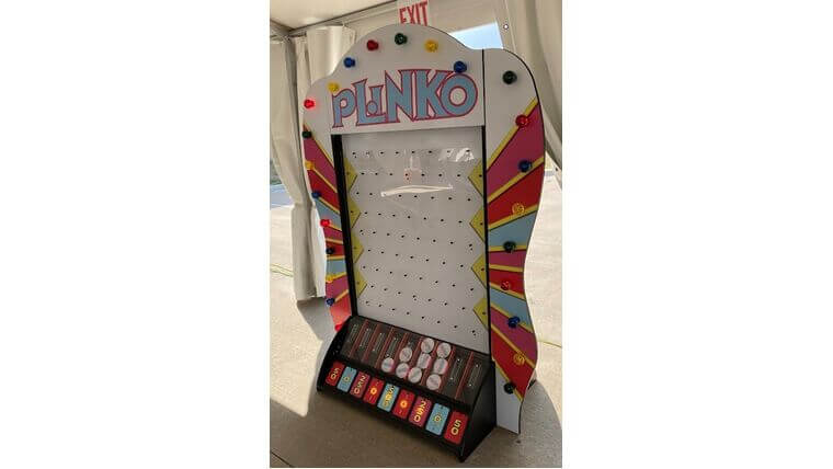 Closeup of Plinko Board